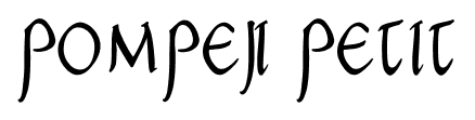 Pompeji Petit font